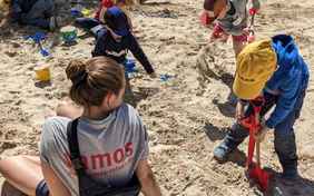 Zeit am Strand in der Kinderbetreuung